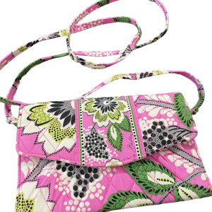 Vera Bradley Priscilla Crossbody Bag Pink Floral NWT
